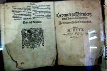 The first Romanian School, The Transylvanian chronicle, Nurenberg 1603, Photo: Robert Lázár