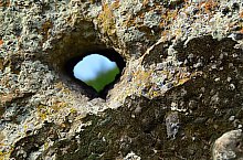 Corund: Drilled stone