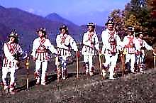 Traditional costumes in Gorj