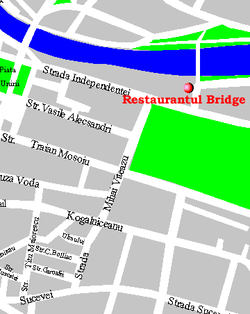 Harta Restaurant Bridge, Oradea