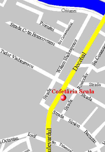 Harta Cofetaria Scala, Oradea